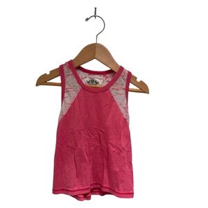 T2 Love Pink & White Kids Tank Top - size 2